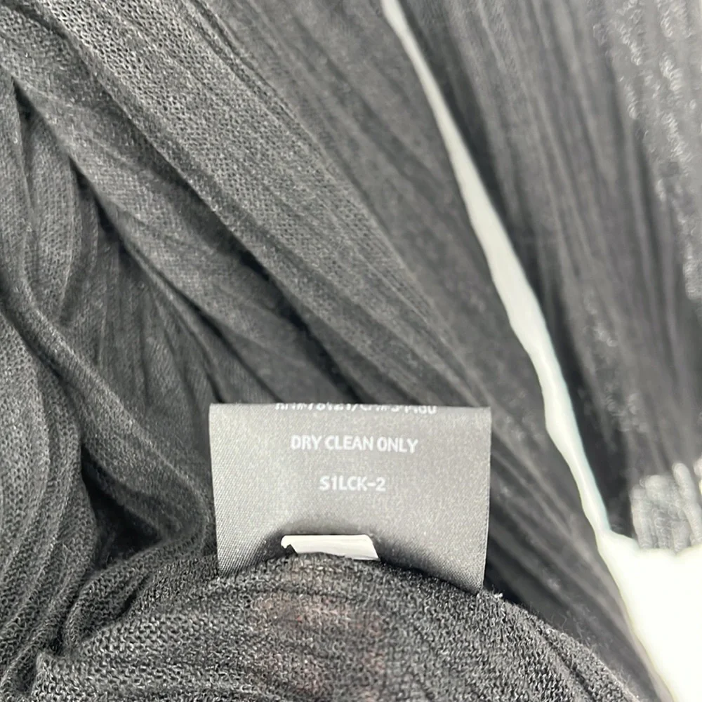 Eileen Fisher Italian Yarn Open Front Cardigan Black Women’s Size Medium